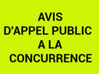 Avis d'appel à la concurrence