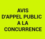 Avis d'appel à la concurrence